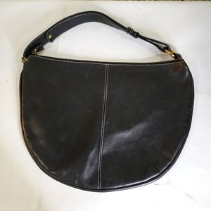 Maxximum Black Leather Hobo Purse